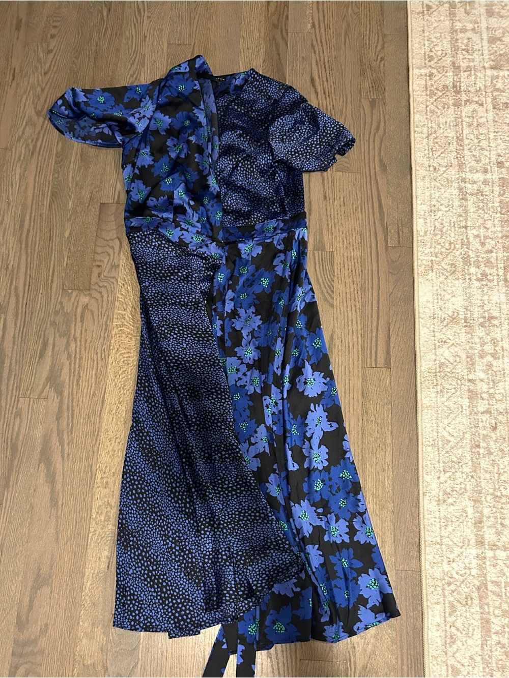 Simply Styled Floral Dolman Sleeve Wrap Dress